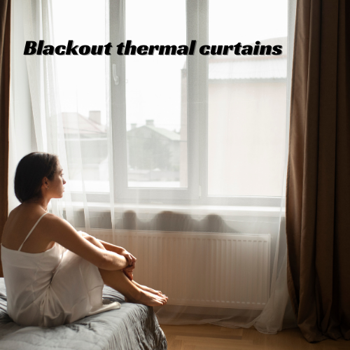 Blackout thermal curtains
