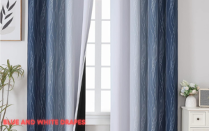 Blue and White Drapes