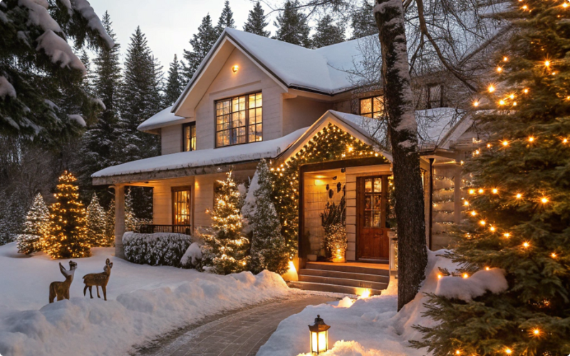 Winter Holiday Decor in Canada