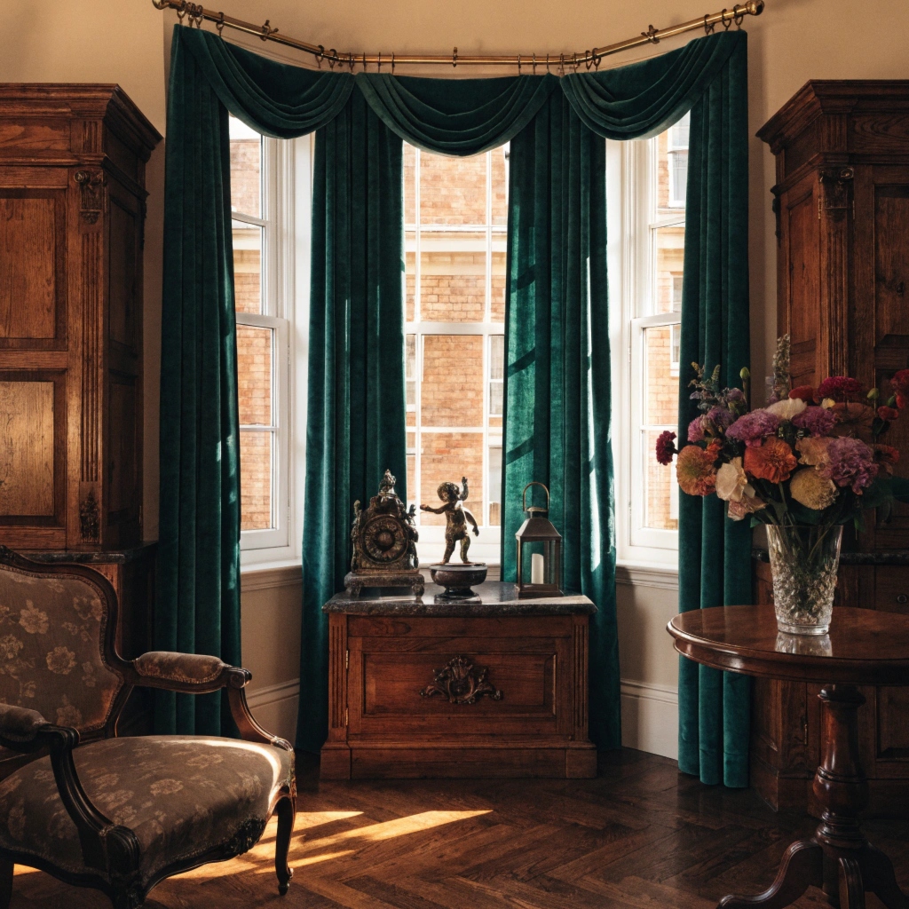 curtain pole for bay window