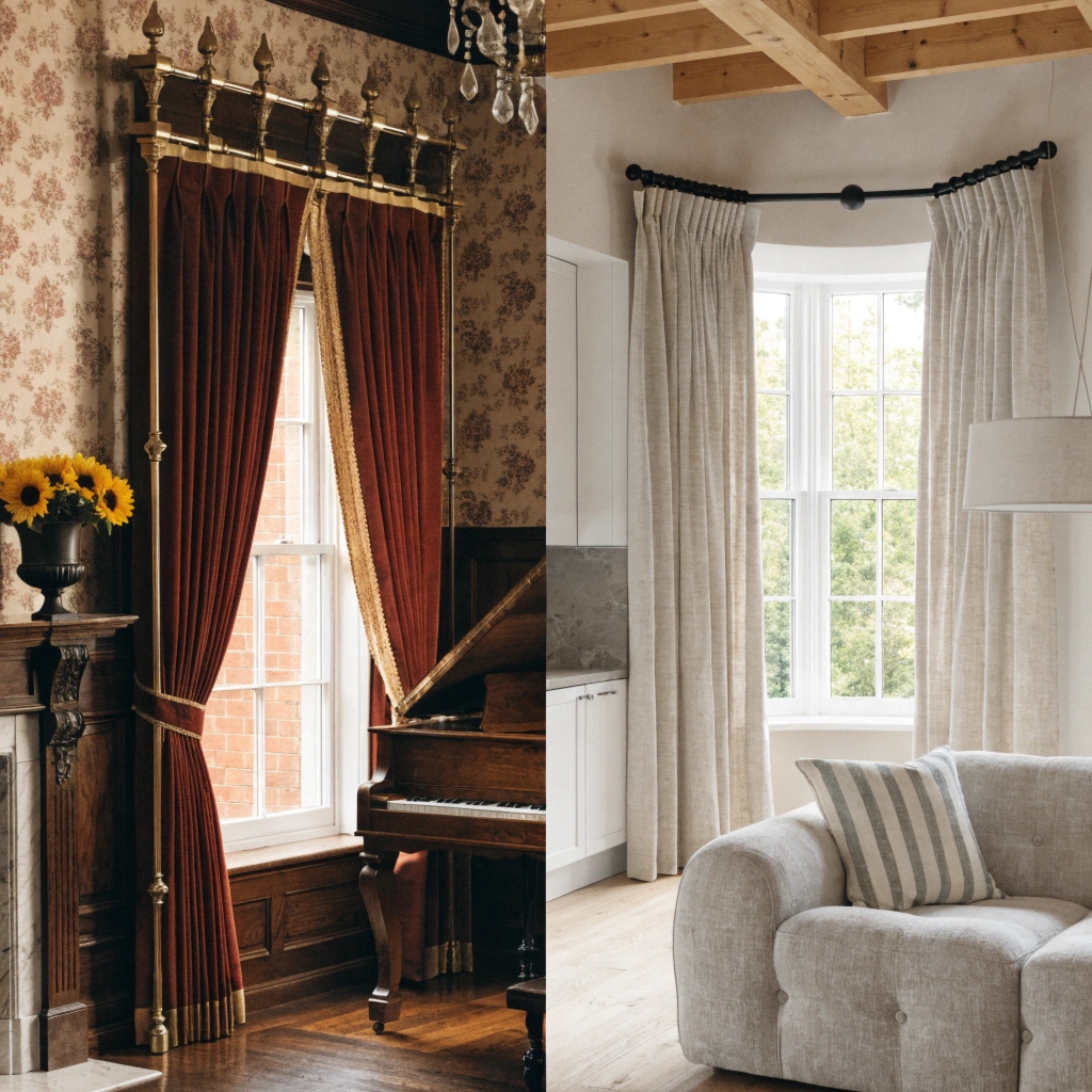 curtain pole for bay window