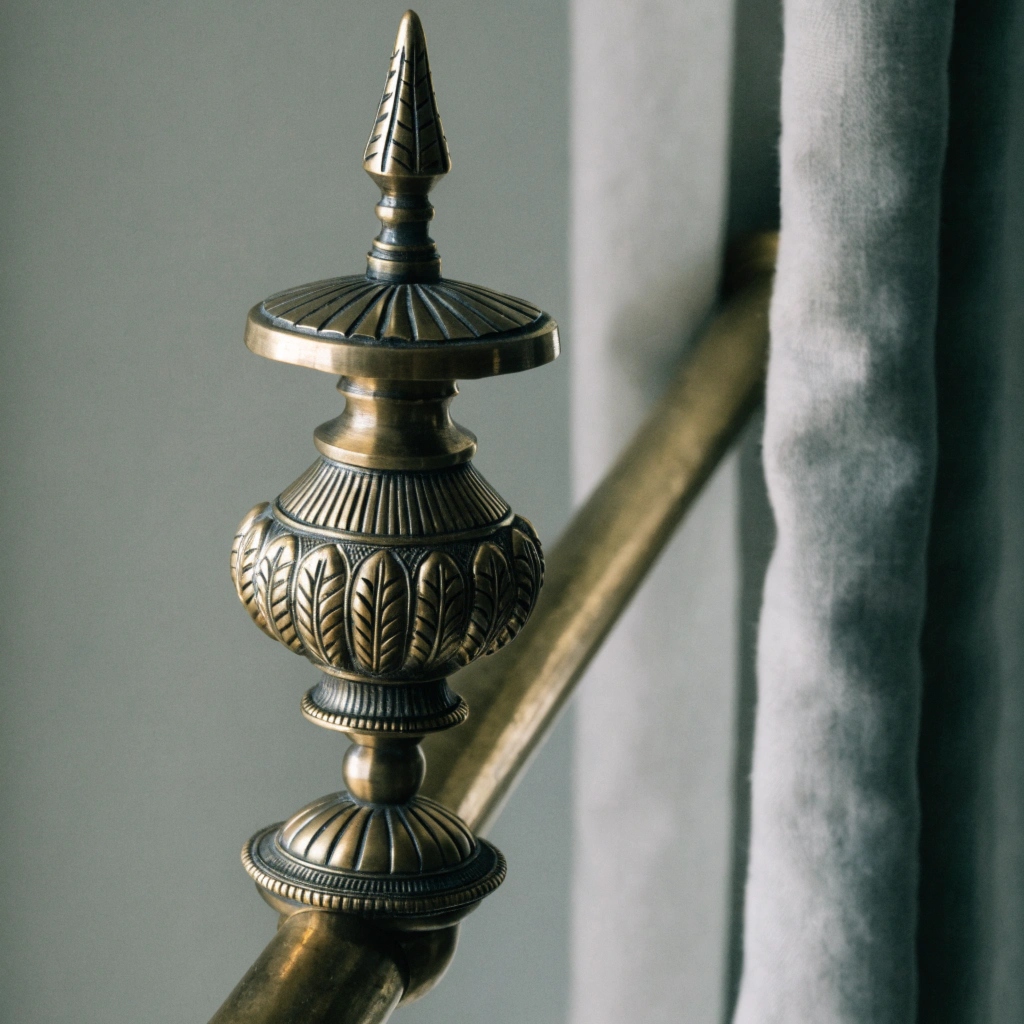 brass curtain pole