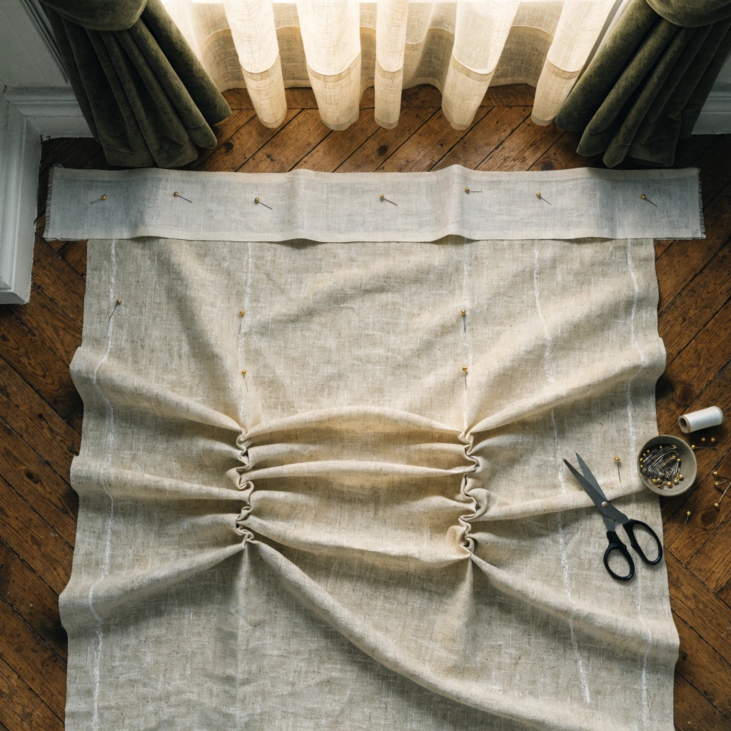 double pinch pleated curtains Title