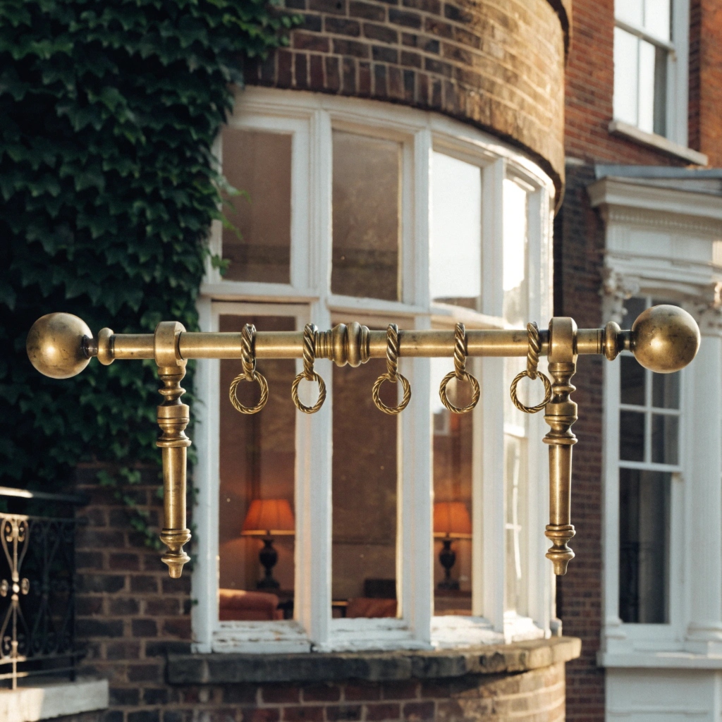 Antique Brass Curtain Hardware