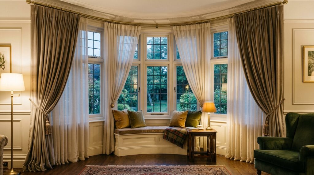 Flexible Curtain Rail for Bay Windows